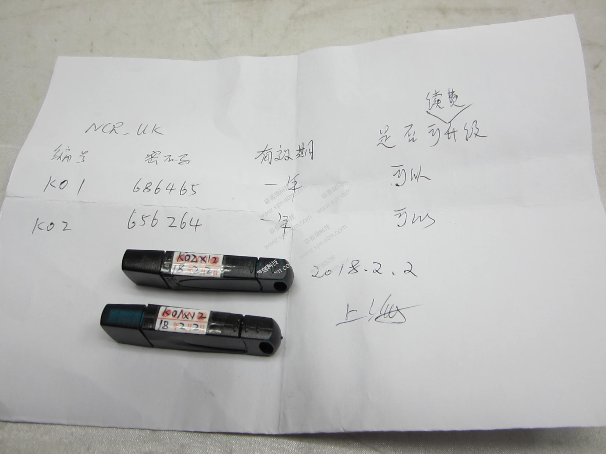 NCR 6625 U-KEY(有效一年）-ATM配件