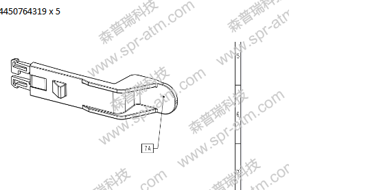 NCR 6684 打印机卡扣（橙色） 445-0764319