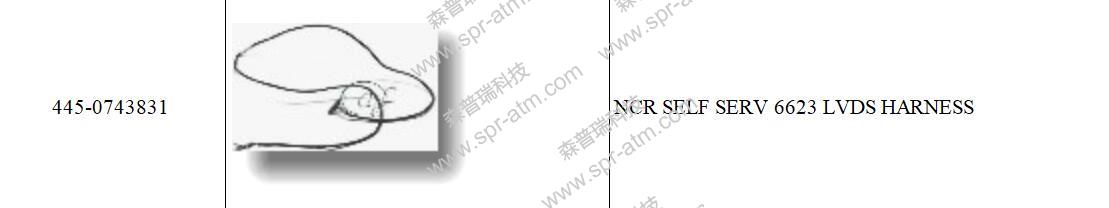 NCR SELF SERV 6623 LVDS HARNESS